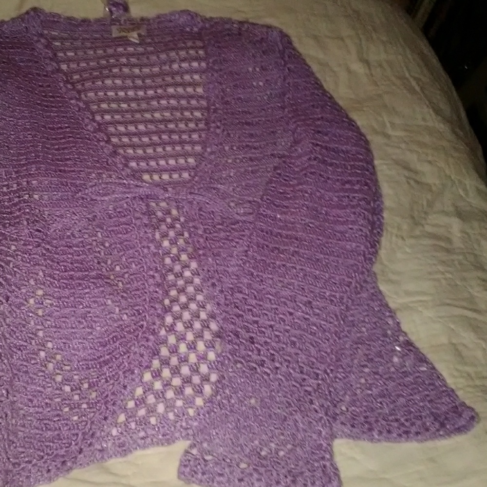 A crocheted sweater